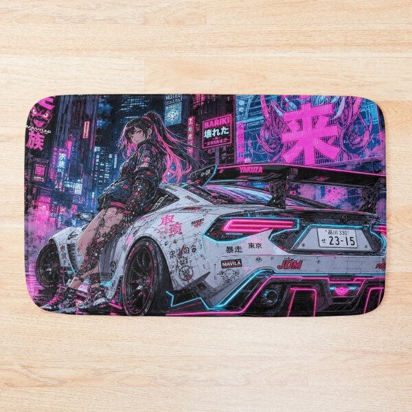 Item preview, Manga-Punk JDM Racing - Cyberpunk Neon Alley designed and sold by JMAVILA ART.