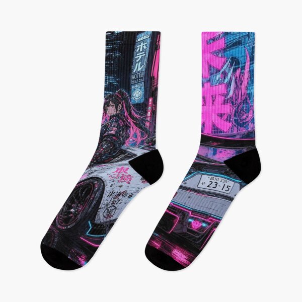 Item preview, Manga-Punk JDM Racing - Cyberpunk Neon Alley designed and sold by JMAVILA ART.