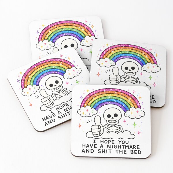 Item preview, Funny Skeleton Nightmare Halloween Rainbow designed and sold by MonkiFlipp.