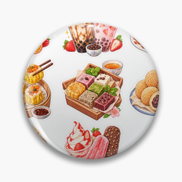 Item preview, Cute Aesthetic Asian Snacks and Desserts Illustration designed and sold by PastelPetalsCo.
