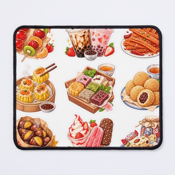 Item preview, Cute Aesthetic Asian Snacks and Desserts Illustration designed and sold by PastelPetalsCo.
