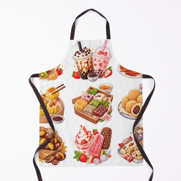 Item preview, Cute Aesthetic Asian Snacks and Desserts Illustration designed and sold by PastelPetalsCo.