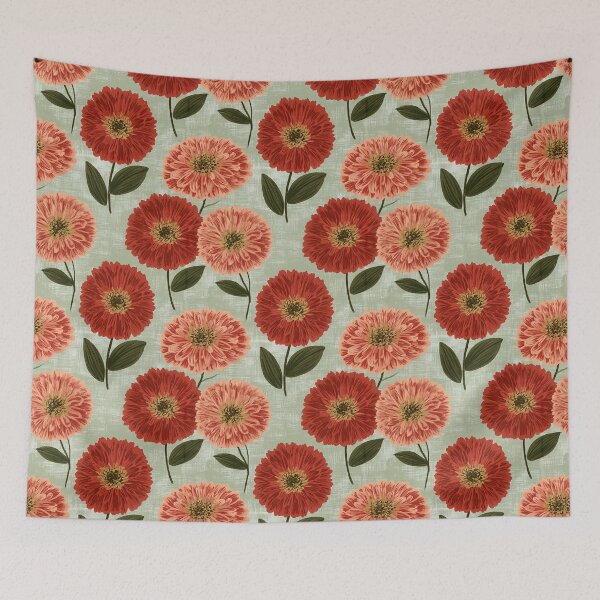 Item preview, Lush Zinnia Texture  - Flower Bouquet Pattern - Graduation Gifts for girlfriend designed and sold by RoyalStarsPatts.