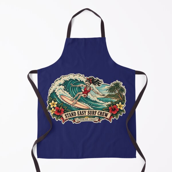 Item preview, Stand Easy Surf Crew - Vintage Surfing Skeleton Girl and Shaka - Noosa designed and sold by Bombergirls.