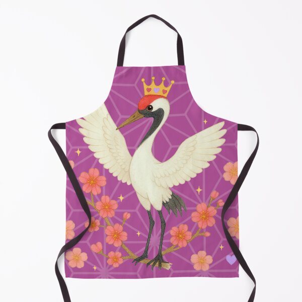 Item preview, Red-Crowned Crane with Plum Blossoms - Japanese Pattern Purple designed and sold by HIMEKARI.