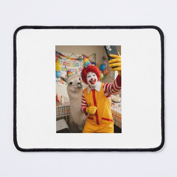 Item preview, Ronald mcdonald selfie llama llamas birthday cake memes happy Funny prank meme gift weird  designed and sold by CheeseBlueprint.