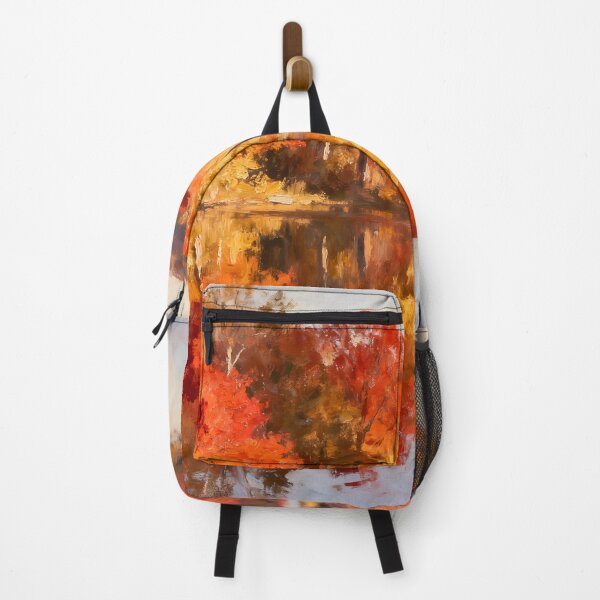 Item preview, Calm Autumn Lake Reflection Nature Painting designed and sold by ArtAmbience.