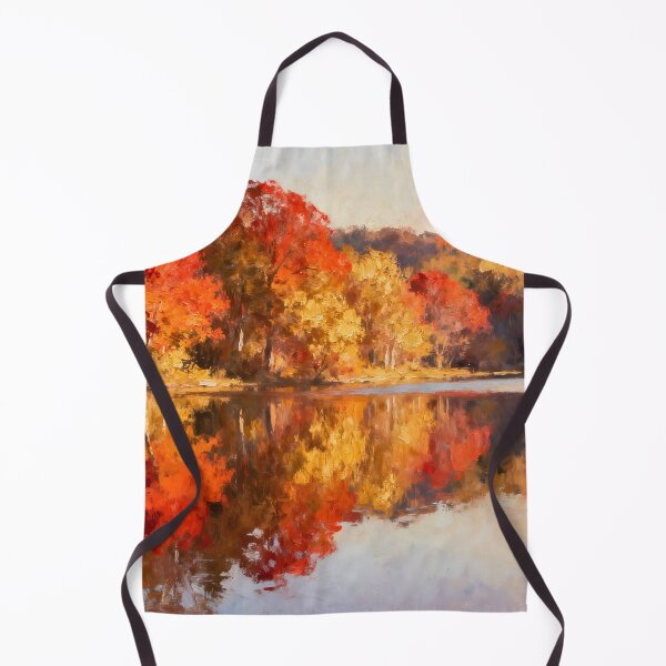 Aperçu de l'œuvre Lac d'Automne Calme Reflet Nature Peinture créée et vendue par ArtAmbience.