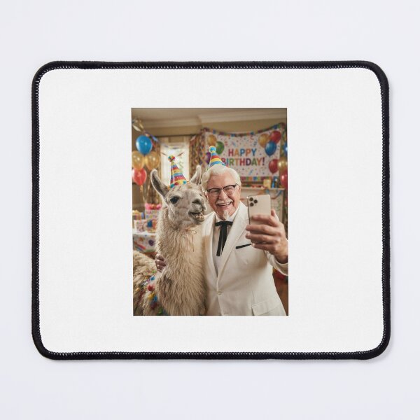 Item preview, Colonel sanders selfie llama llamas birthday cake memes happy Funny prank meme gift weird  designed and sold by CheeseBlueprint.