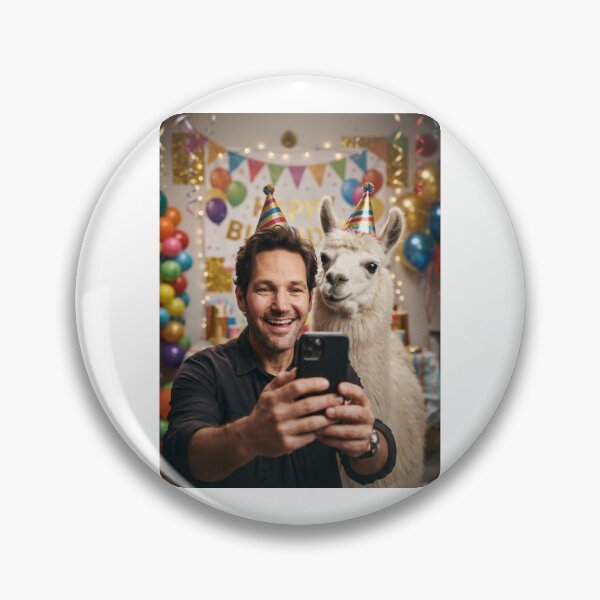 Item preview, Paul rudd selfie llama llamas birthday cake memes happy Funny prank meme gift weird  designed and sold by CheeseBlueprint.