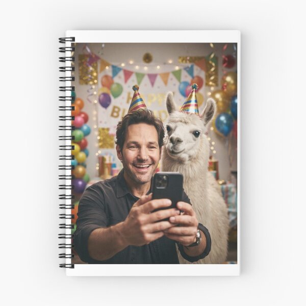 Item preview, Paul rudd selfie llama llamas birthday cake memes happy Funny prank meme gift weird  designed and sold by CheeseBlueprint.