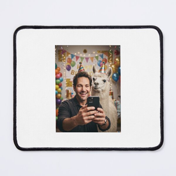 Item preview, Paul rudd selfie llama llamas birthday cake memes happy Funny prank meme gift weird  designed and sold by CheeseBlueprint.