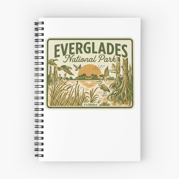 Item preview, Everglades National Park Florida Vintage Wetland Mangrove Birds Badge designed and sold by LittleArij.