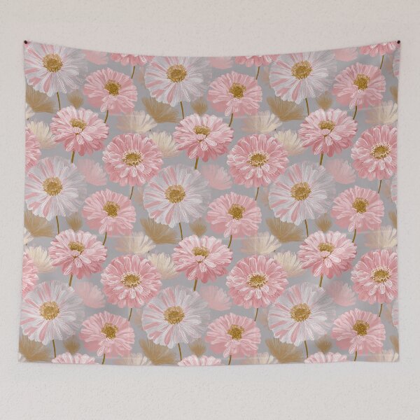 Item preview, Unique Zinnia Print  - Flower Garden Pattern - Housewarming Gift Ideas designed and sold by RoyalStarsPatts.