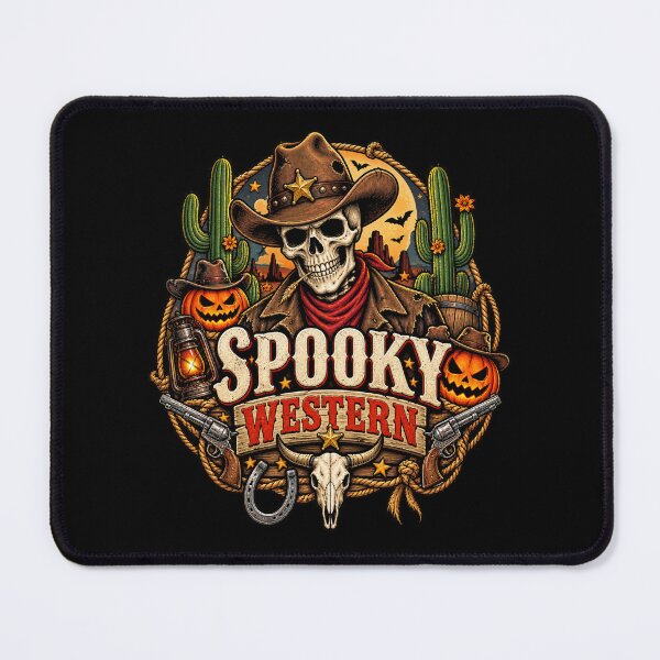 Item preview, Spooky Western Cowboy Skull Halloween designed and sold by afr-saad.