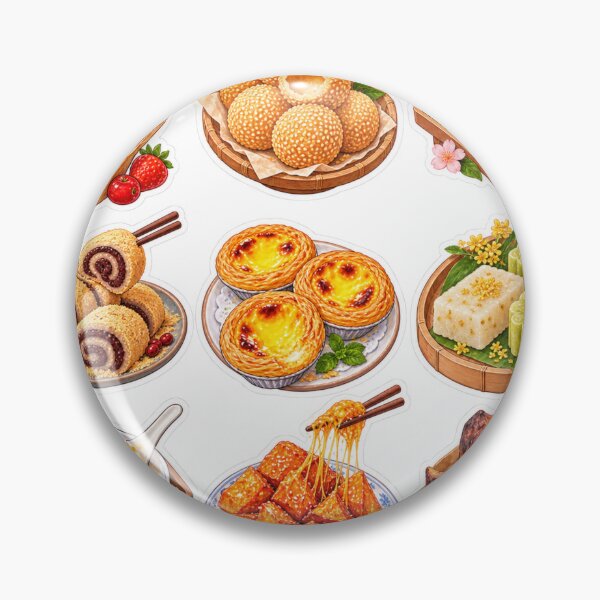 Item preview, Traditional Chinese Snacks and Desserts Illustration designed and sold by PastelPetalsCo.
