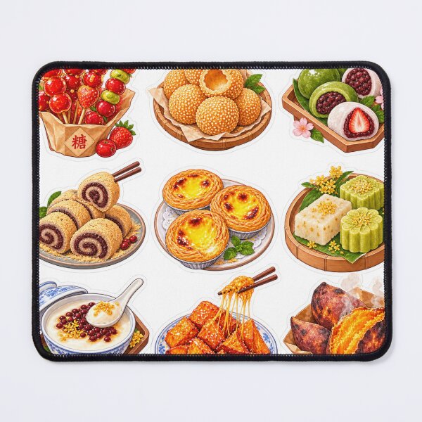 Item preview, Traditional Chinese Snacks and Desserts Illustration designed and sold by PastelPetalsCo.
