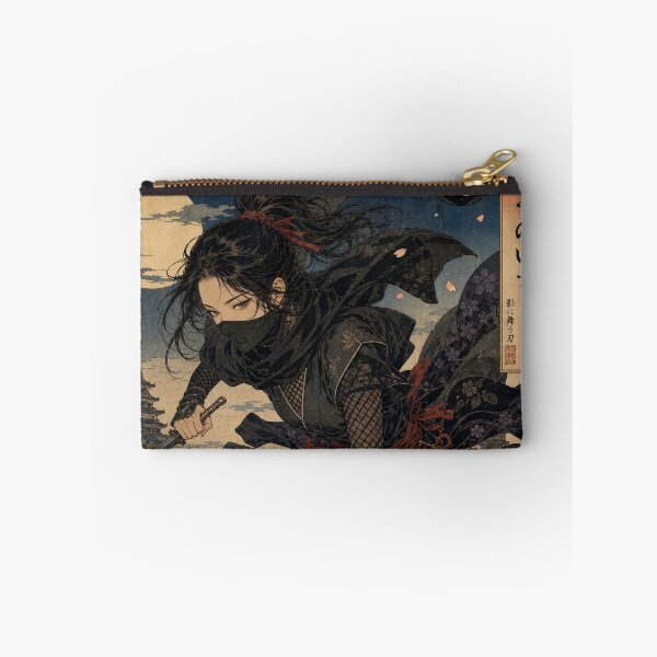 Item preview, Shadow of the Kunoichi - Moonlight Ninja Assassin Ukiyo-e Art designed and sold by whiteblackcat.