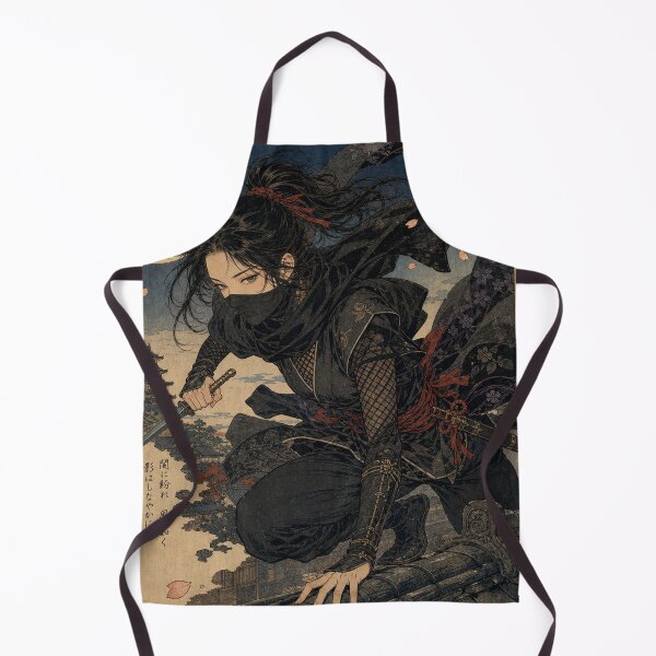 Item preview, Shadow of the Kunoichi - Moonlight Ninja Assassin Ukiyo-e Art designed and sold by whiteblackcat.