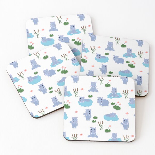 Item preview, Cute Hippo Pattern designed and sold by idovedesign.
