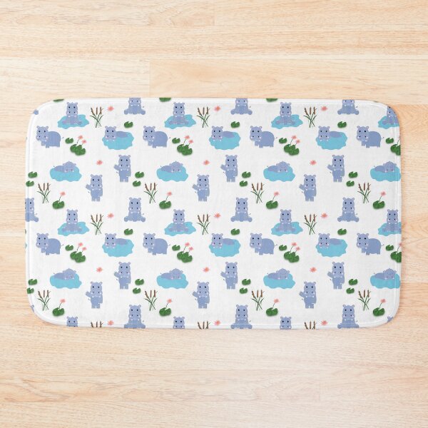 Item preview, Cute Hippo Pattern designed and sold by idovedesign.