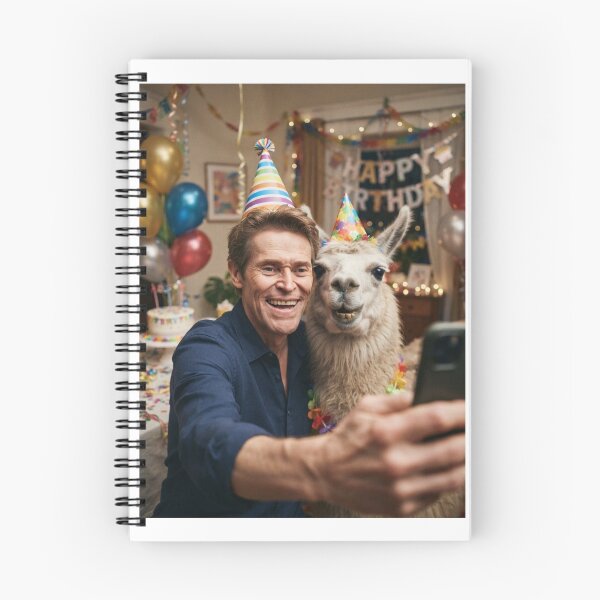 Item preview, Willem dafoe selfie llama llamas birthday cake memes happy Funny prank meme gift weird  designed and sold by CheeseBlueprint.