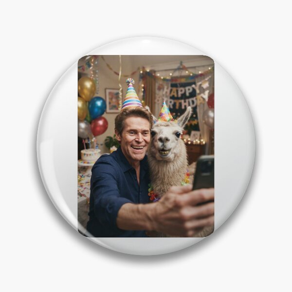 Item preview, Willem dafoe selfie llama llamas birthday cake memes happy Funny prank meme gift weird  designed and sold by CheeseBlueprint.