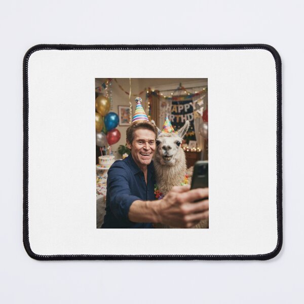 Item preview, Willem dafoe selfie llama llamas birthday cake memes happy Funny prank meme gift weird  designed and sold by CheeseBlueprint.