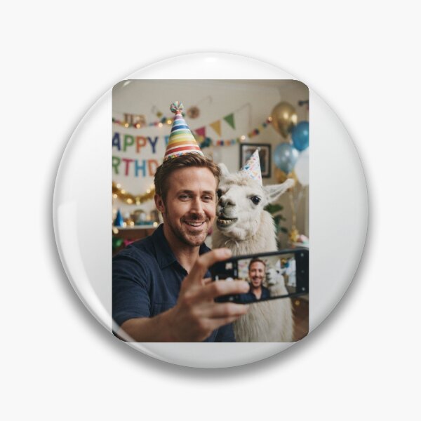 Item preview, Ryan gosling selfie llama llamas birthday cake memes happy Funny prank meme gift weird  designed and sold by CheeseBlueprint.