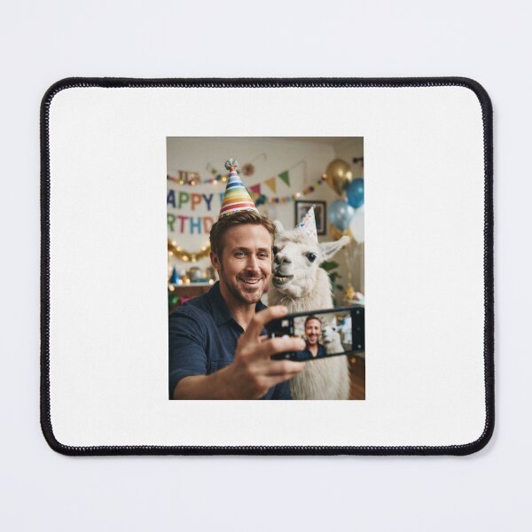 Item preview, Ryan gosling selfie llama llamas birthday cake memes happy Funny prank meme gift weird  designed and sold by CheeseBlueprint.