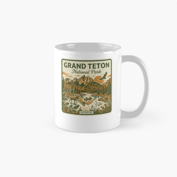 Item preview, Grand Teton National Park Wyoming Vintage Mountain Moose Canoe Badge designed and sold by LittleArij.