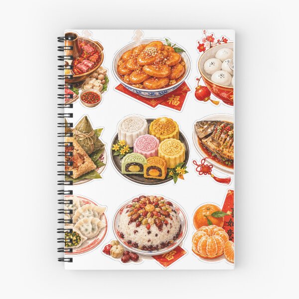 Item preview, Traditional Chinese New Year Festival Food Illustration  designed and sold by PastelPetalsCo.