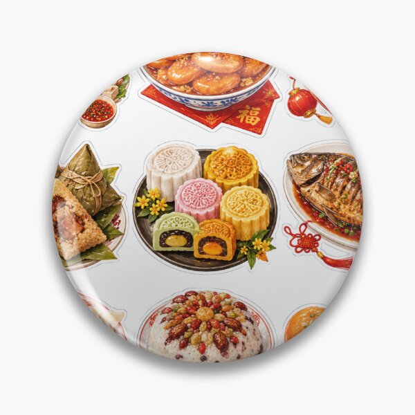 Item preview, Traditional Chinese New Year Festival Food Illustration  designed and sold by PastelPetalsCo.