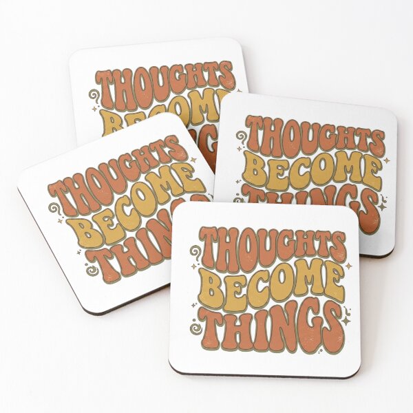 Item preview, Thoughts Become Things Vintage Inspirational Quote Design designed and sold by Pawfect Vibes Hub.