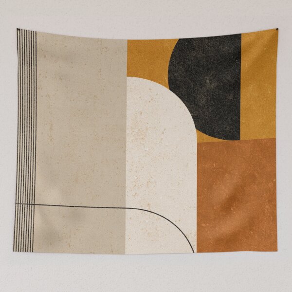 Item preview, Mid-Century Modern Abstract - Two Tone Earthy - Geometric Retro Art designed and sold by GrinGalore.
