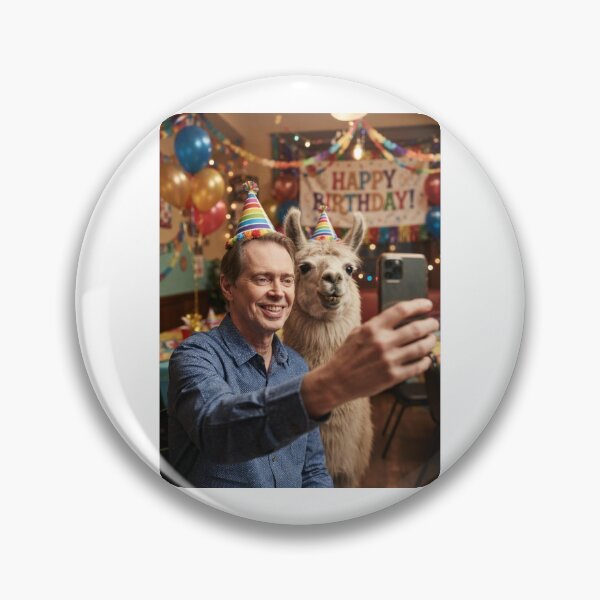 Item preview, Steve buscemi selfie llama llamas birthday cake memes happy Funny prank meme gift weird  designed and sold by CheeseBlueprint.