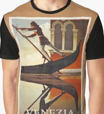 Vintage Venice Italy travel advert, gondola Graphic T-Shirt