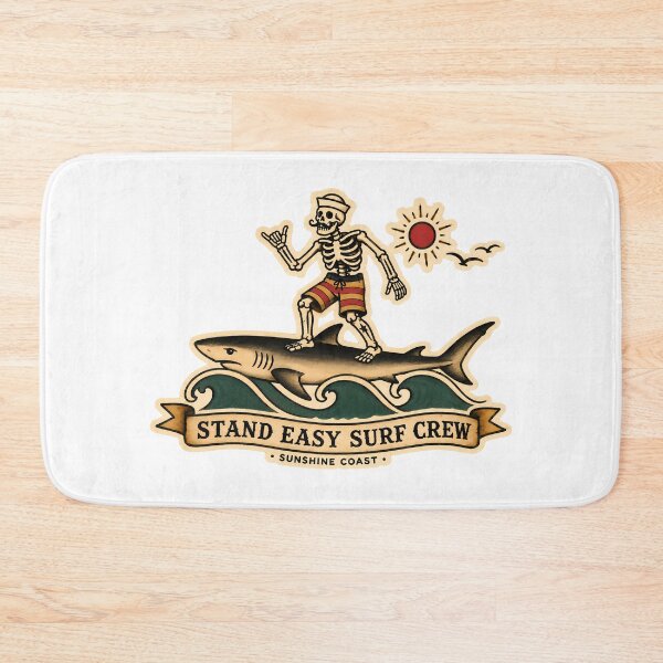 Artikelvorschau, Stand Easy Surf Crew T-Shirt – Sailor Jerry Flash Shark Rider entworfen und verkauft von Bombergirls.