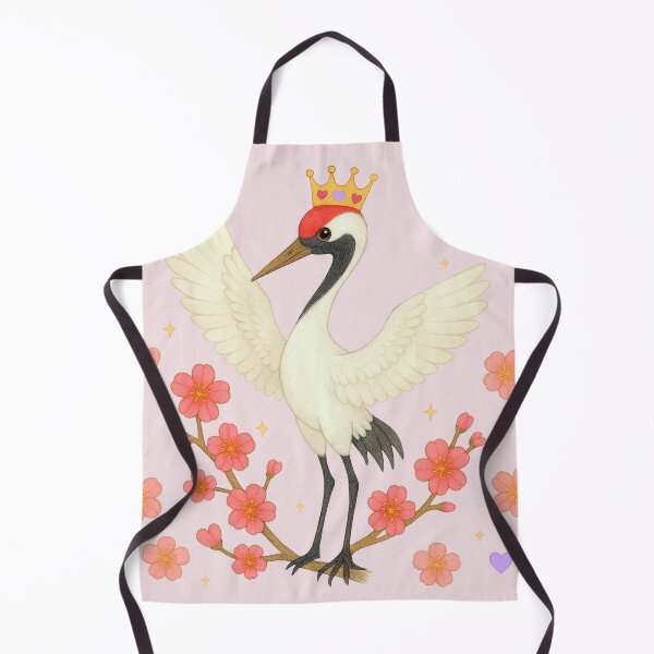 Item preview, Red-Crowned Crane with Plum Blossoms - Japanese Pattern Pink designed and sold by HIMEKARI.