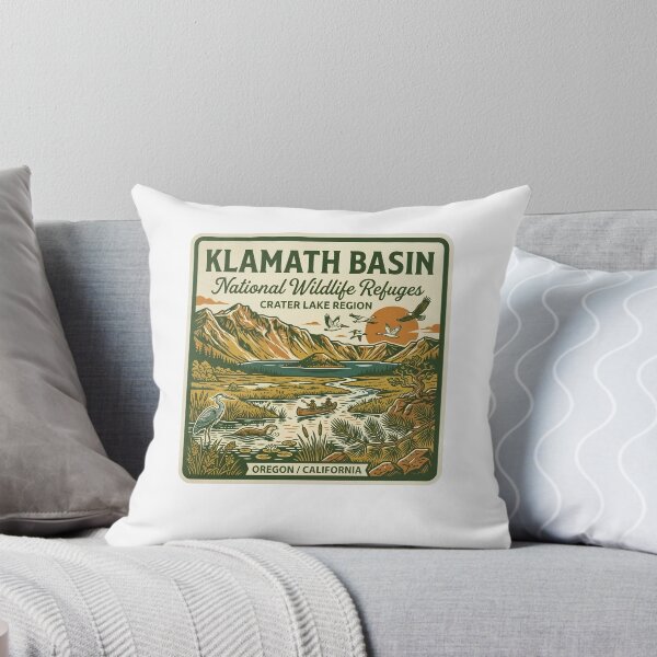Item preview, Klamath Basin National Wildlife Refuges Oregon California Vintage Lake Badge designed and sold by LittleArij.