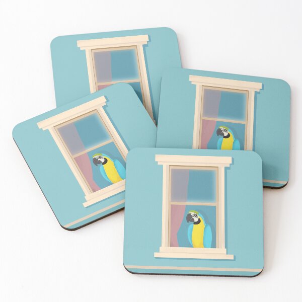Item preview, Blue Yellow Macaw by the Window designed and sold by FandomizedRose.