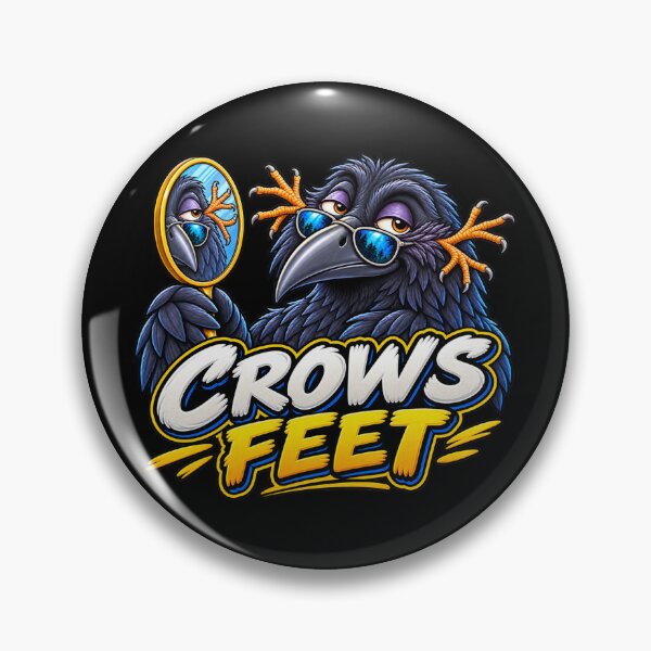 Item preview, Crow’s Feet Funny Visual Pun designed and sold by takeitliterally.com.