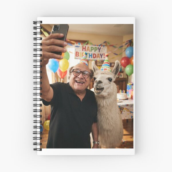 Item preview, Danny devito selfie llama llamas birthday cake memes happy Funny prank meme gift weird  designed and sold by CheeseBlueprint.