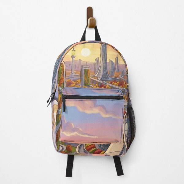 Item preview, Futuristic Kyiv Autumn Landscape Ukrainian Girl in Vyshyvanka Art designed and sold by ElenMart.