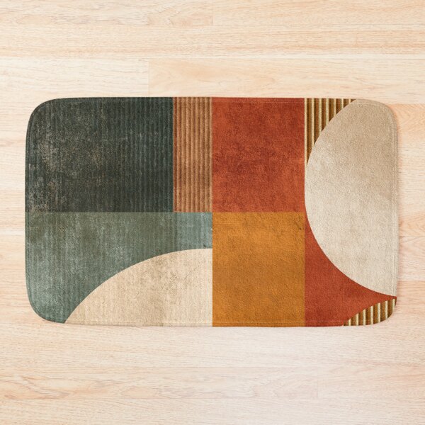 Item preview, Mid-Century Modern Abstract Circle - Two Tone Earthy - Terracotta Geometric Retro Art designed and sold by GrinGalore.