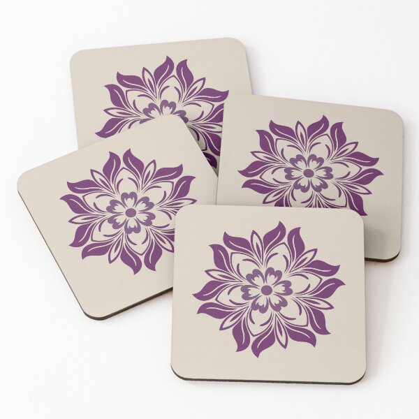 Item preview, Purple Floral Mandala Motif Pattern designed and sold by ​Jyoti Digital Artist.