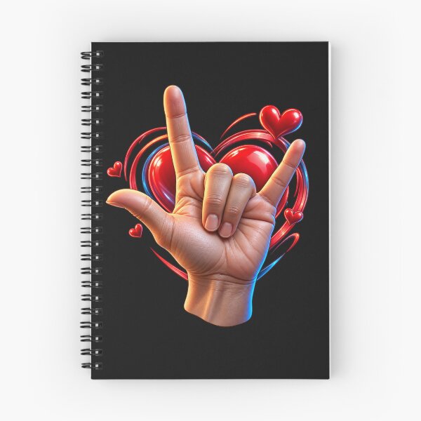 Item preview,  I Love You ASL Hand Sign with Red Heart designed and sold by Surviving Monday Club.