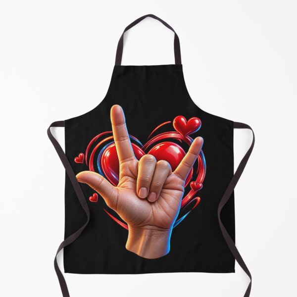 Item preview, I Love You ASL Hand Sign with Red Heart designed and sold by Surviving Monday Club.