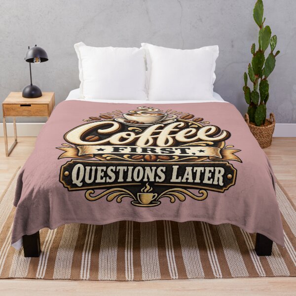 Item preview, Coffee First Questions Later - Vintage Coffee Lover designed and sold by treandsart.