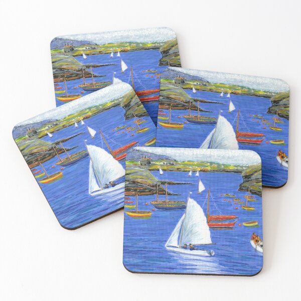 Item preview, Sailing Boats in Porth Diana, Trearddur Bay, Ynys Môn Anglesey in August designed and sold by LymphomaLass.